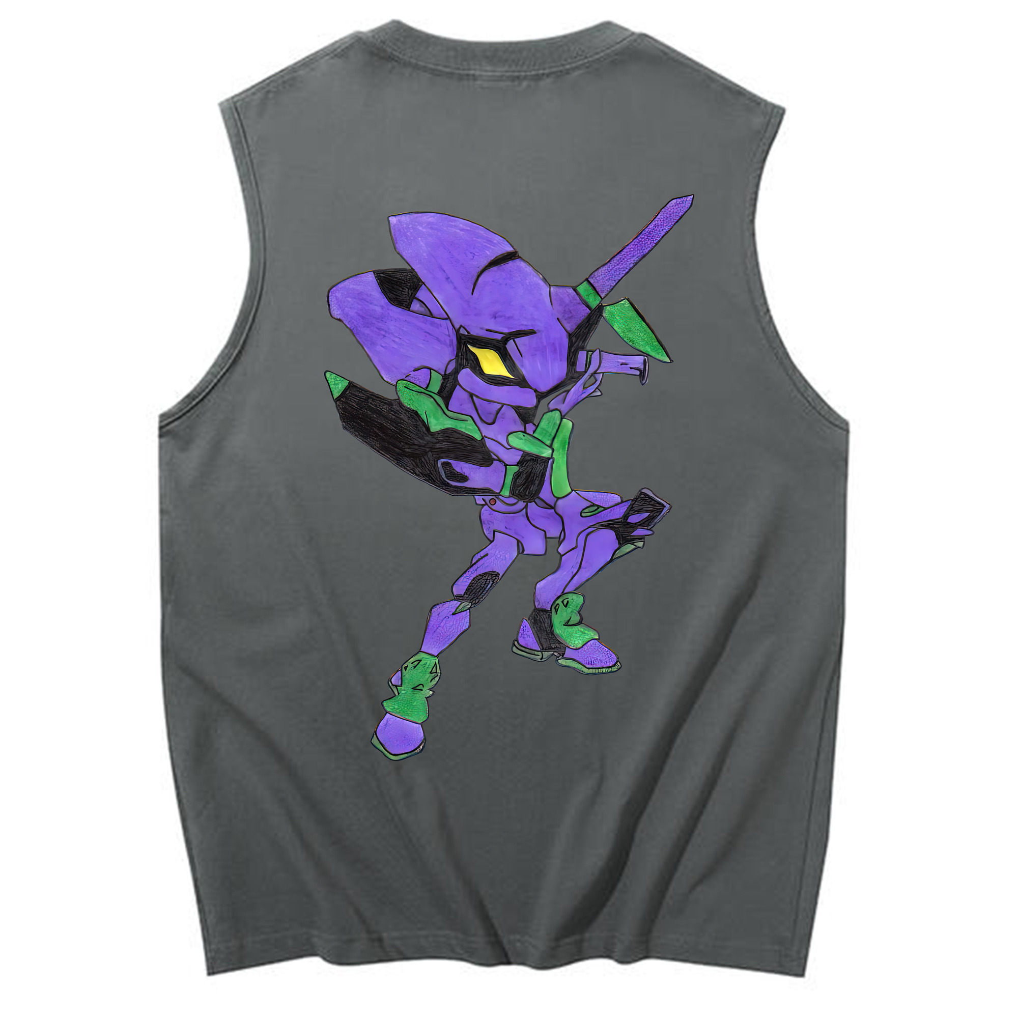 （画像用） EVA 新世紀エヴァンゲリオン コットン100％タンクトップ（背面プリント）